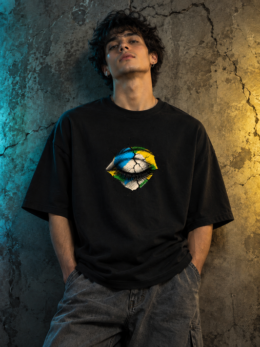 Spiral Faces Oversized T-Shirt