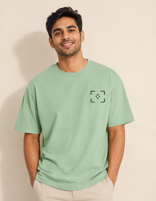 Trendy Aesthetic Graphic Front & Back Printed Tee