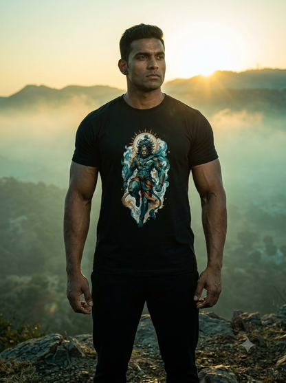 Hanuman Ji T-Shirt | Hindu God Graphic Tee | Unisex Bajrangbali Divine Art Shirt | Mythology Devotional Tee