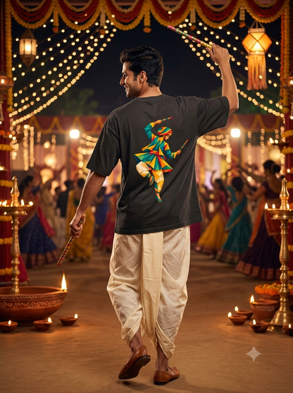 Geometric Dandiya Dancer Tshirt For Men