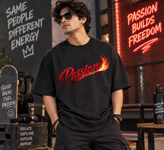 Passion Unisex Oversized Cotton T-Shirt
