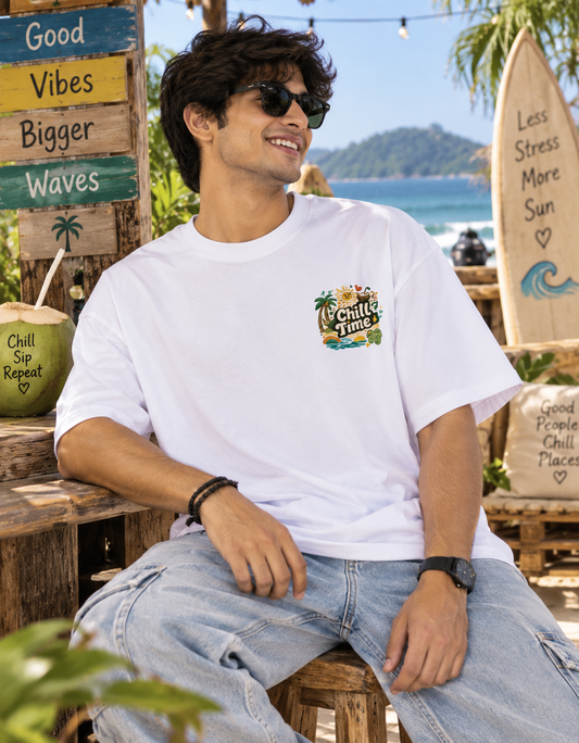 Front & Back Print Adventure Supply Co. Unisex Oversized Camping T-Shirt – Outdoor Adventure Graphic T Shirt
