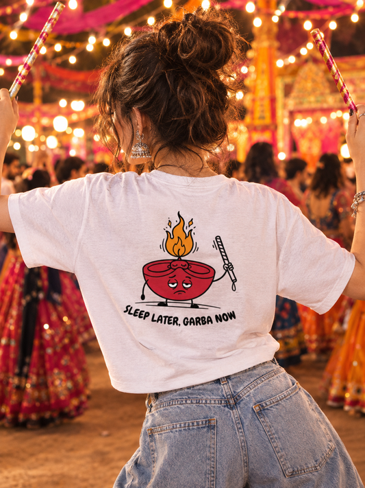 Diya Printed Garba Poly Cotton Tee