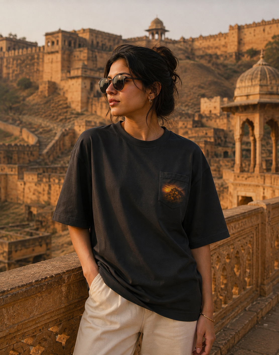 Sunset Mountain Pocket Tshirt | Fort Graphic Tee