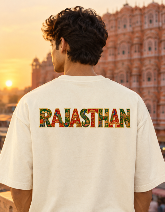 Rajasthan Printed Graphic Oversized Unisex Tee