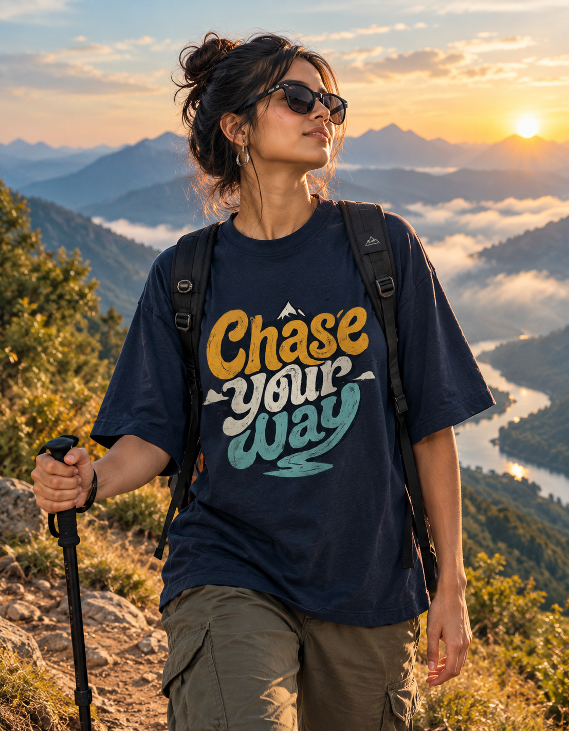 Chase your Way Unisex Oversized Cotton T-Shirt for Men and Women| Premium Streetwear