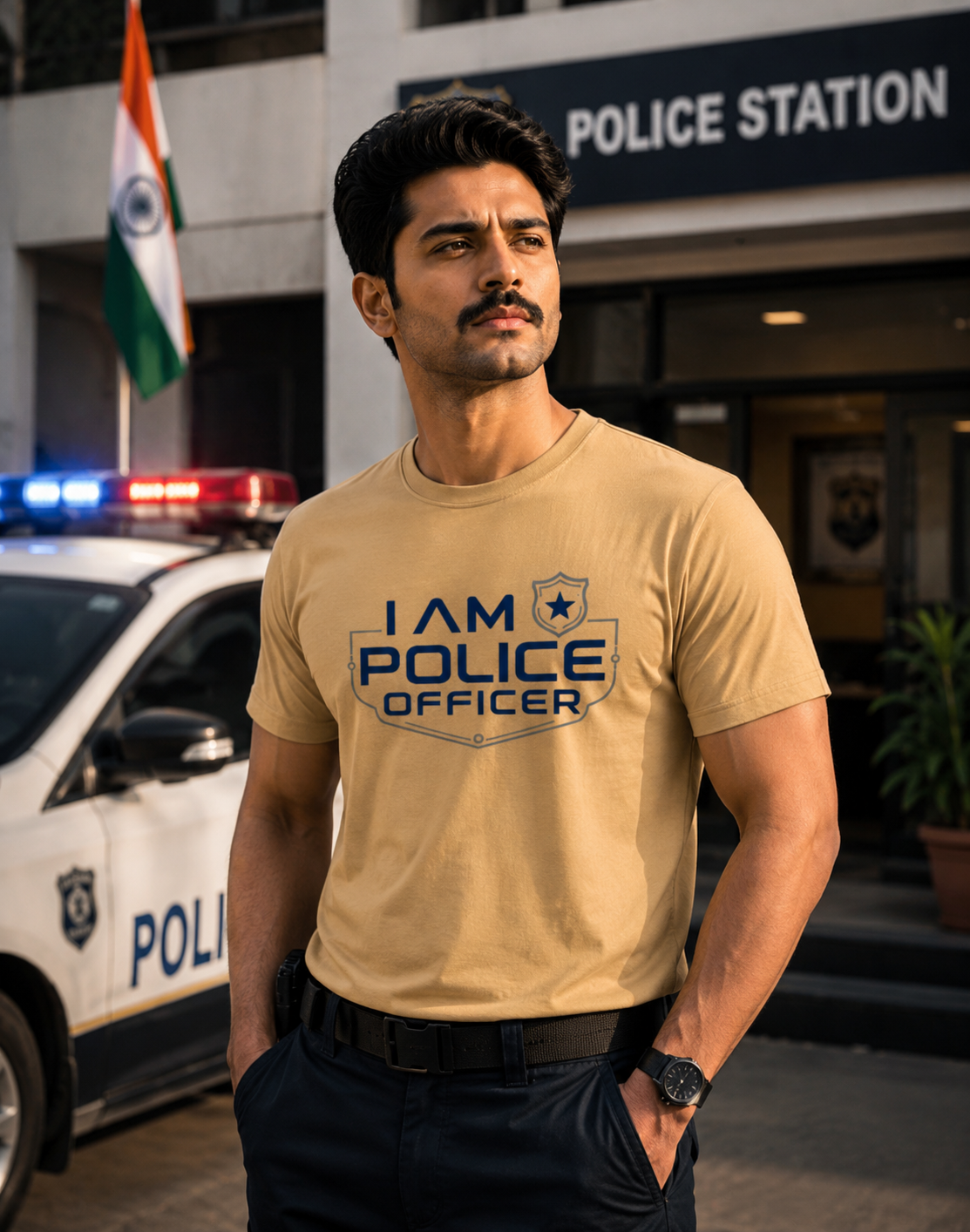 I Am Police Officer Cotton Regular Tee| NERR Streetwear