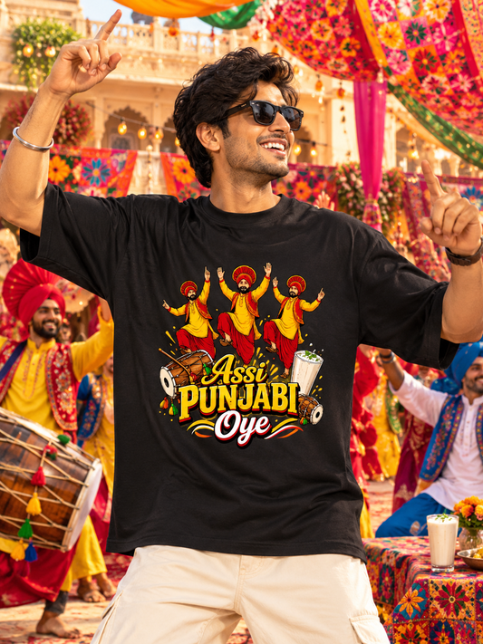 Assi Punjabi Oye Unisex Oversized Cotton T-Shirt
