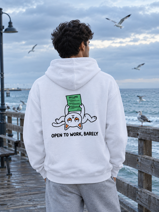 Cat Printed Pullover Hoodie