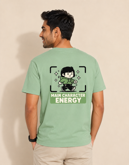 Trendy Aesthetic Graphic Front & Back Printed Tee