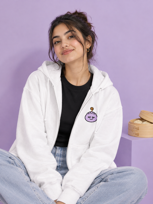 Momos Printed Zip Hoodie