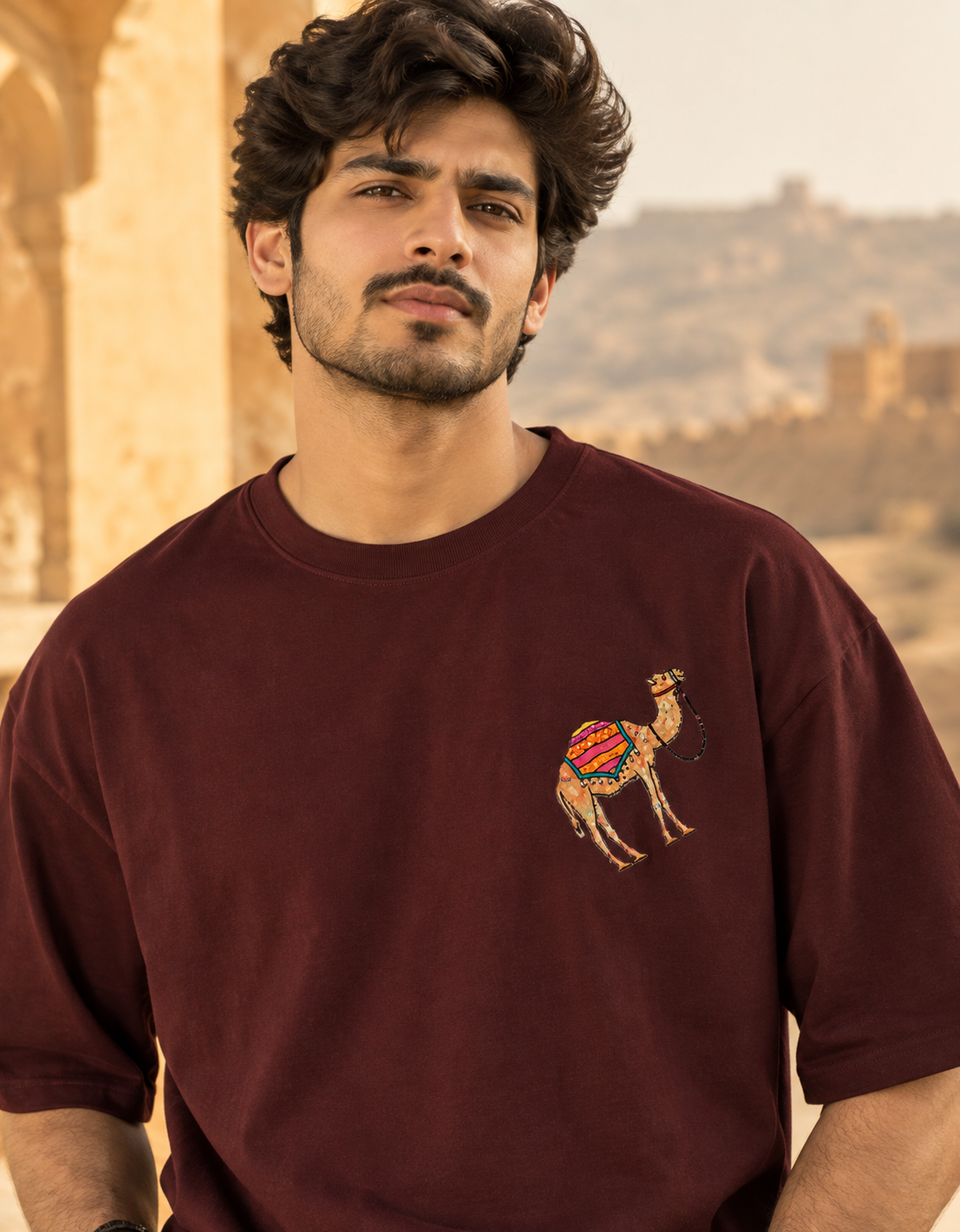 Rajasthani Camel Print | Unisex Indian Art | Streetwear Tee