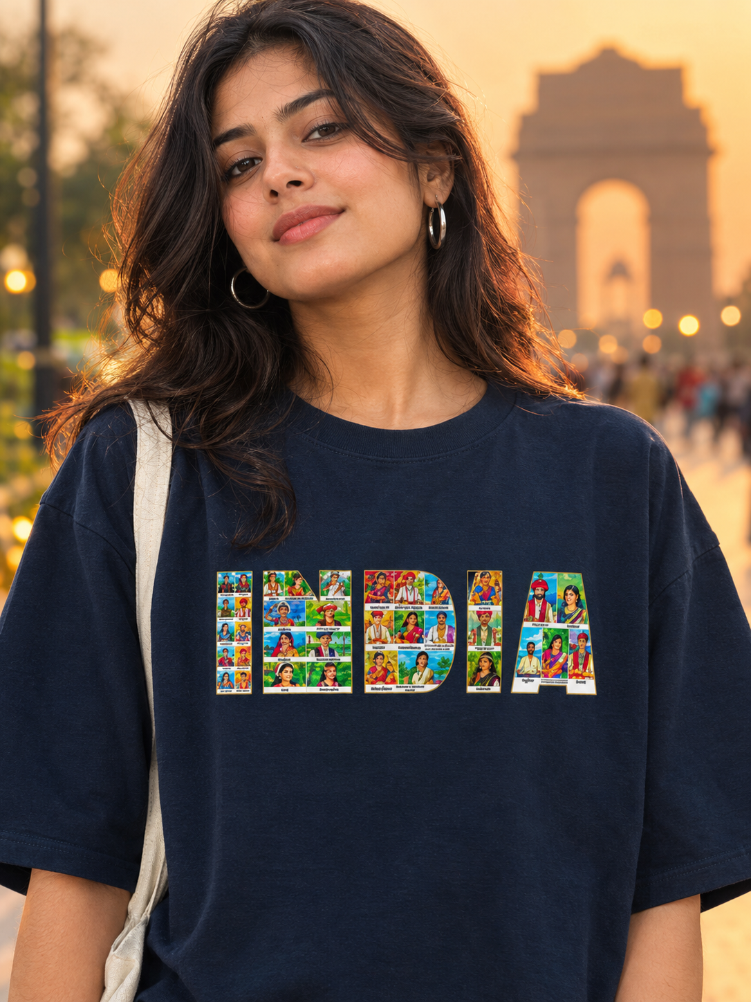 Unity In Diversity Indian States & UTs Graphic Oversized Unisex Tee