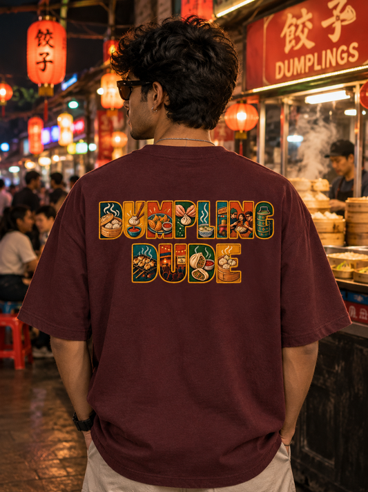 Dumpling Dude Printed ( no thread work) Oversized Tee