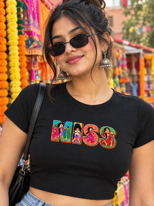 Miss Printed Crop Top