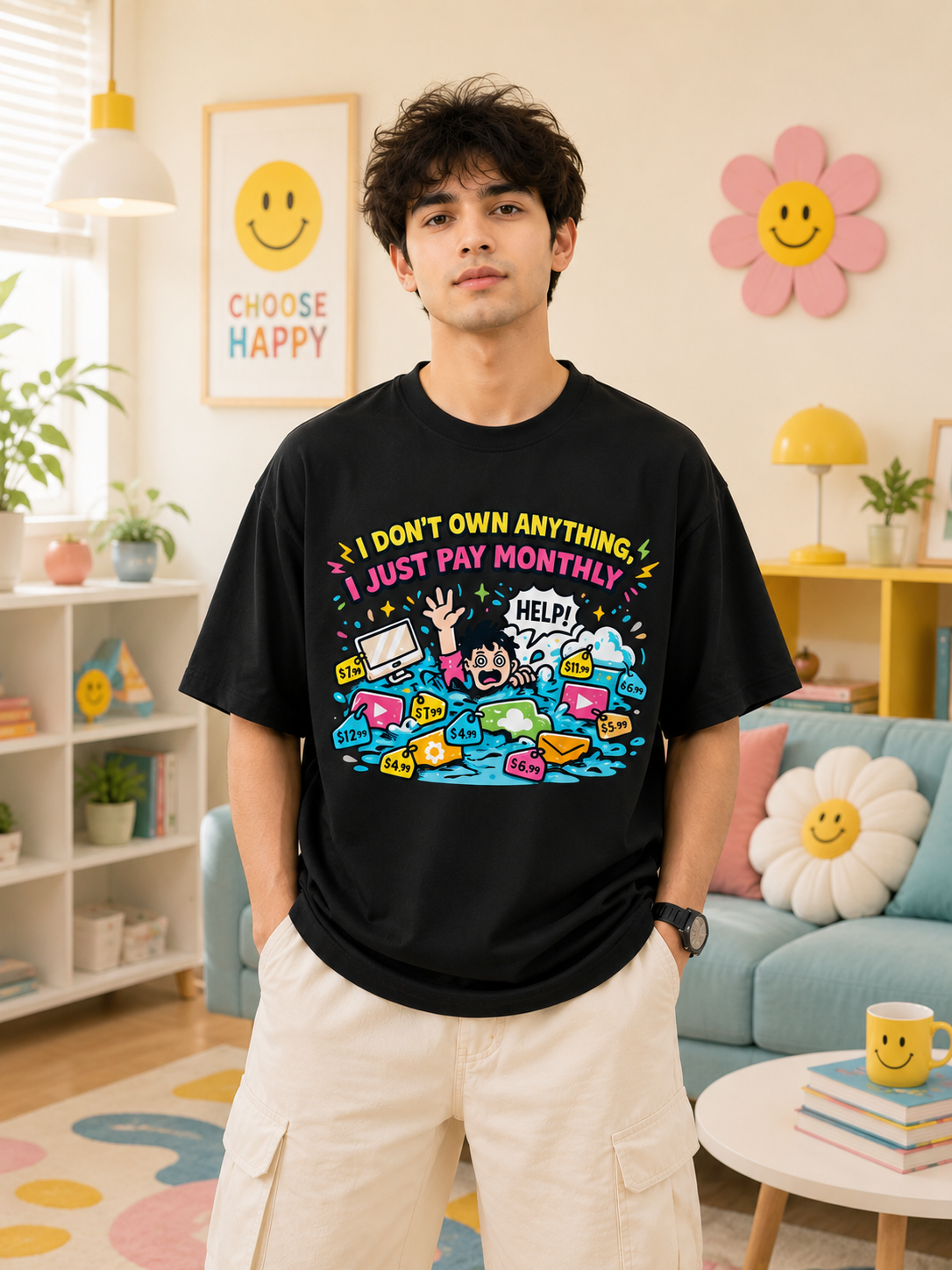Funny Subscription Meme Tshirt | Genz Broke Adulting Tee