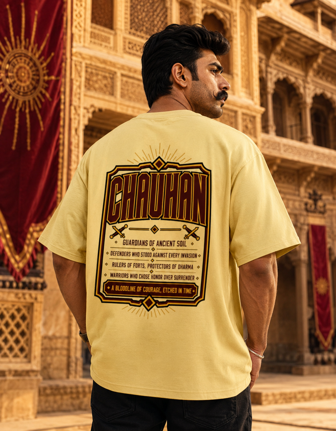 Chauhan Oversized Rajput Warrior Tee