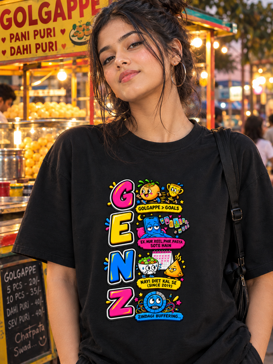 Genz Printed Oversized Tshirt