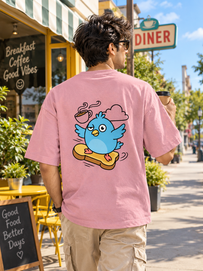 Chill Bird Sunglasses Drop Shoulder Oversized Tshirt