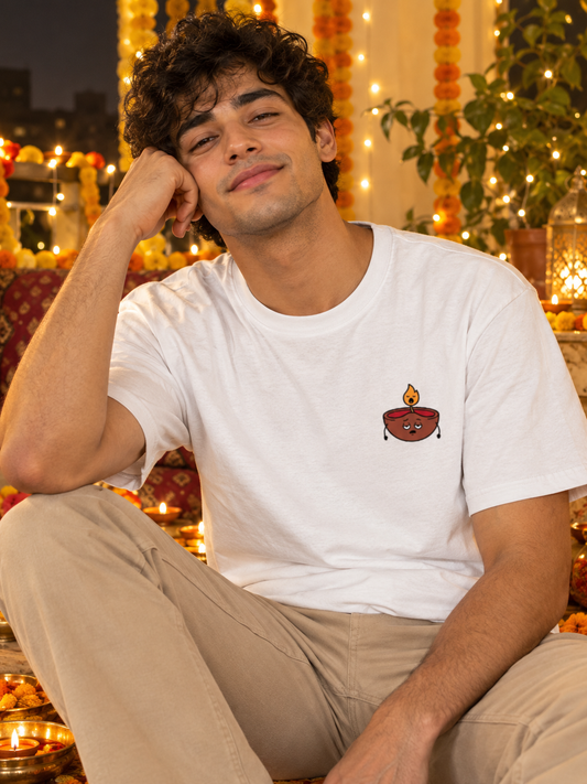 Diya Printed Garba Poly Cotton Tee