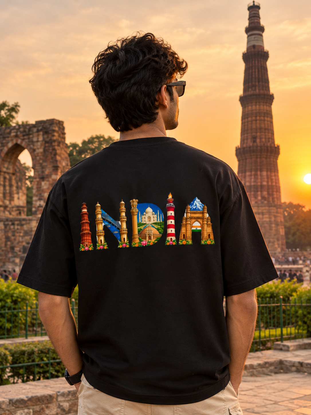 Indian Monuments Oversized Tshirt