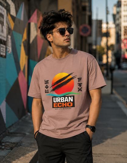 Urban Echo Retro Sunset Streetwear | Neo City Movement Graphic Tee
