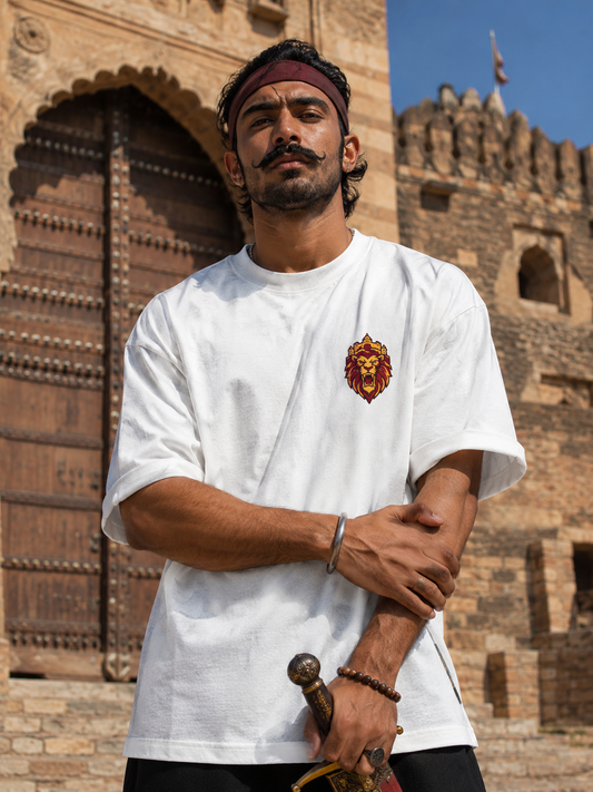 Front & Back Printed Oversized Rajput Warrior Tee