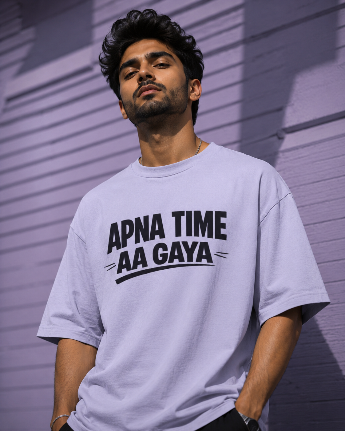 Apna Time Aa Gaya Bold Typography Tee