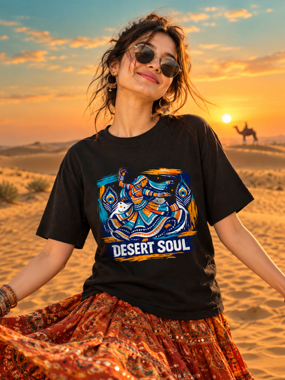 Rajasthani Culture Graphic Printed Regular Fit Tshirt