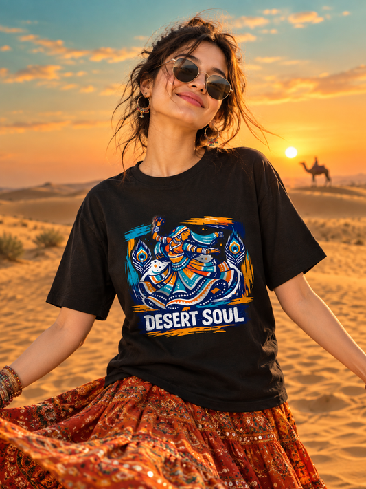 Rajasthani Culture Graphic Printed Regular Fit Tshirt