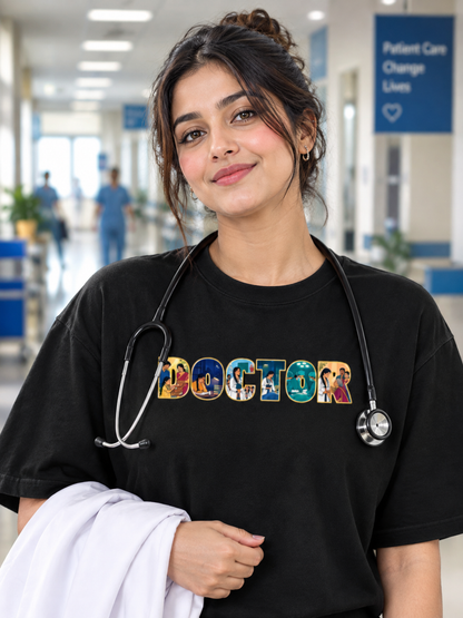 Doctor Journey Showing Oversized Unisex Tee