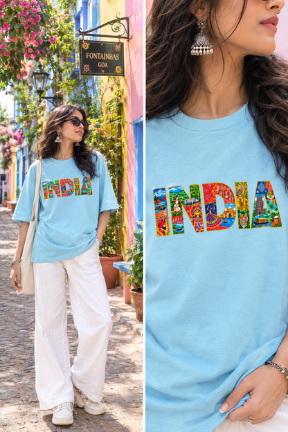 Indian Culture Printed Oversized Unisex Tee