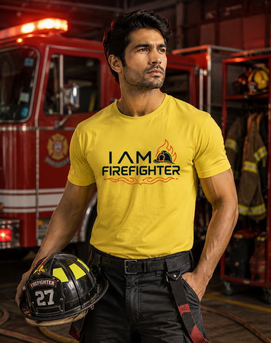 I Am Firefighter Cotton Regular Tee | NERR Streetwear