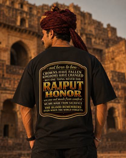 Rajput Pride Front & Back Print Tshirt | NERR Streetwear