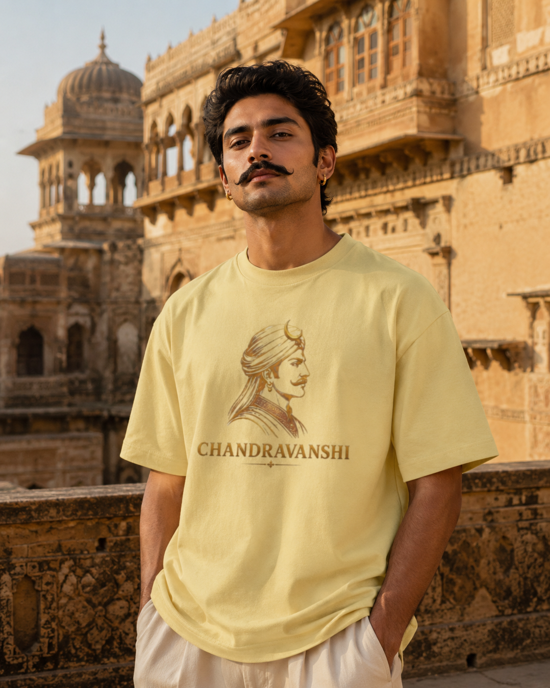 Chandravanshi Printed Front & Back Oversized Tshirt