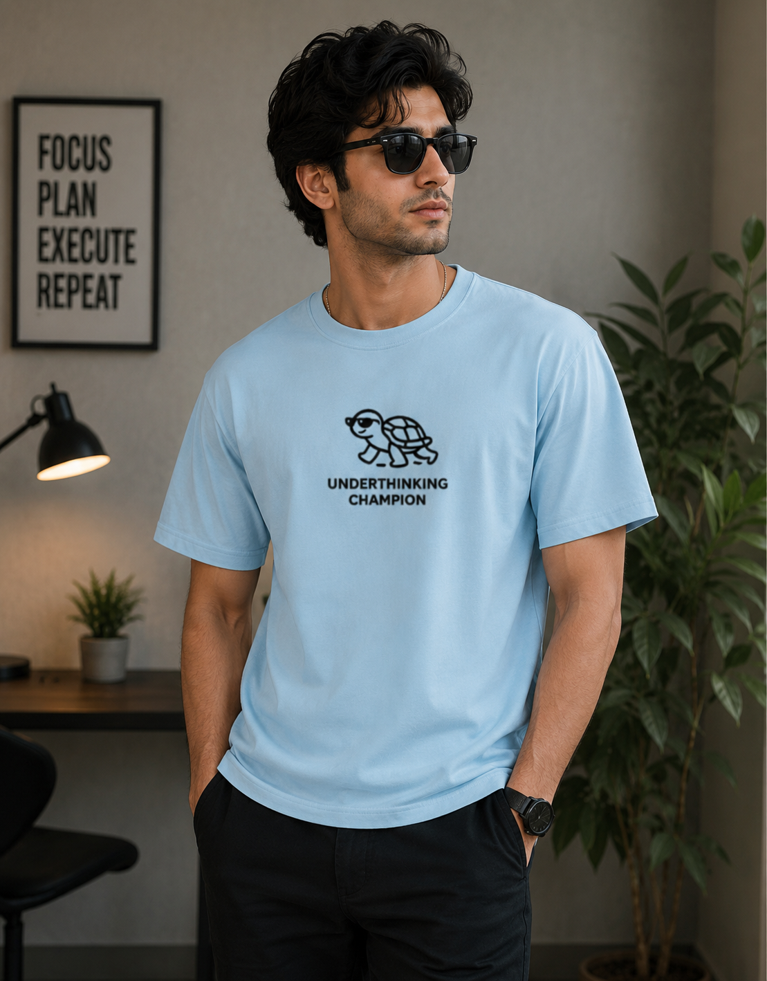 Front & Back Printed Underthinking Tshirt Sarcastic Humor Gift