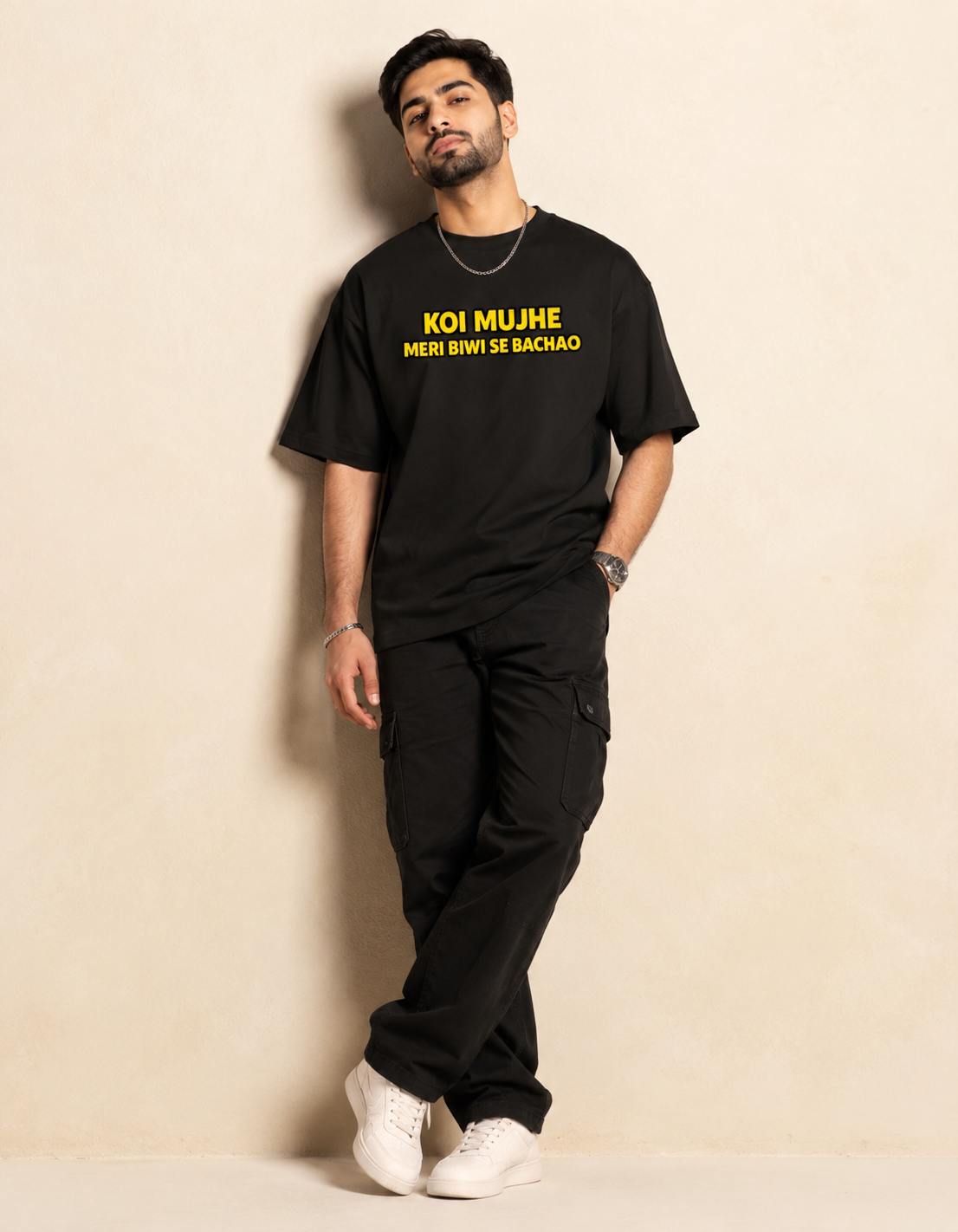 Funny Statement Tee Cotton Regular Fit