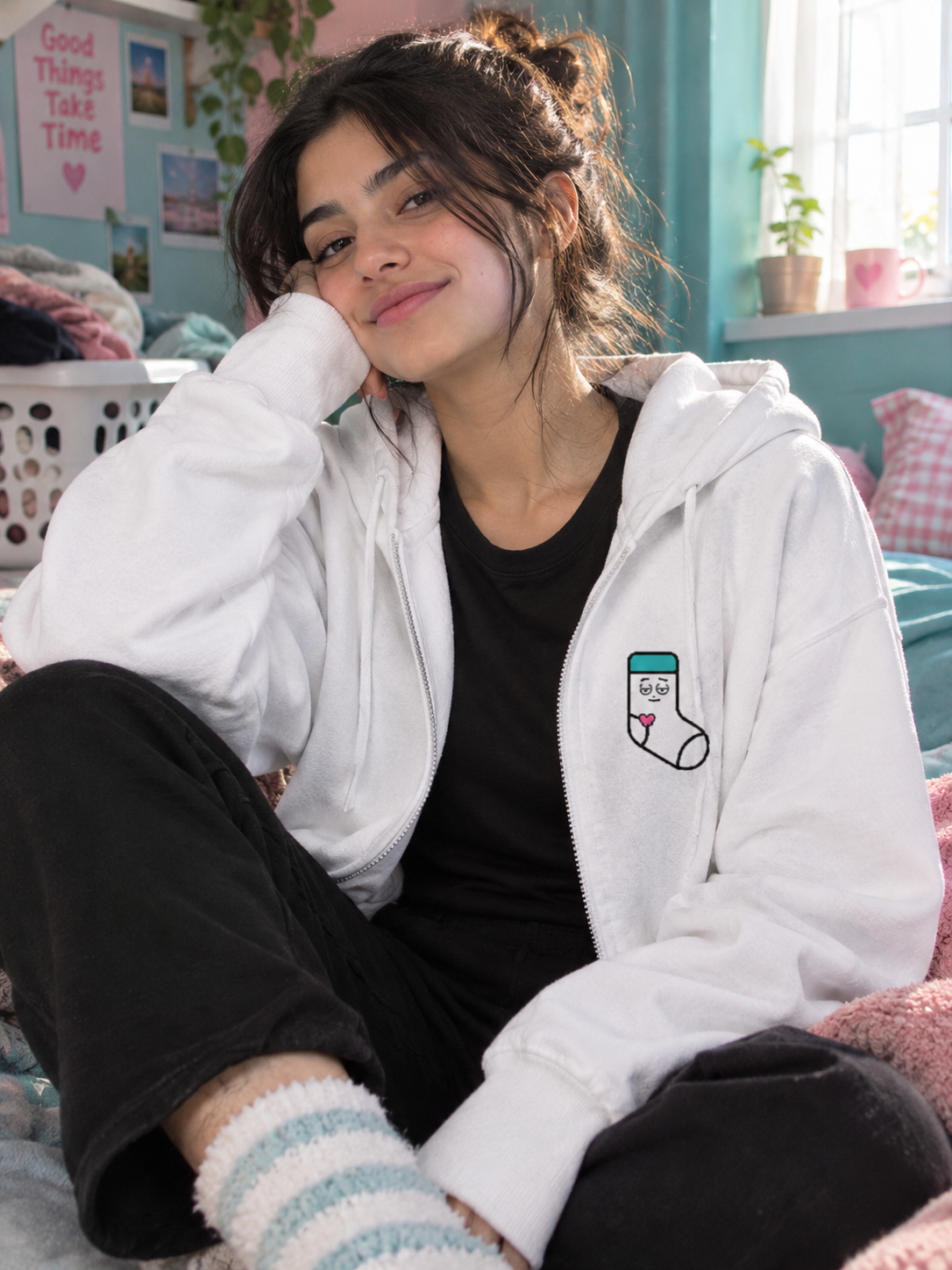 Sleepy Sock Zip Hoodie