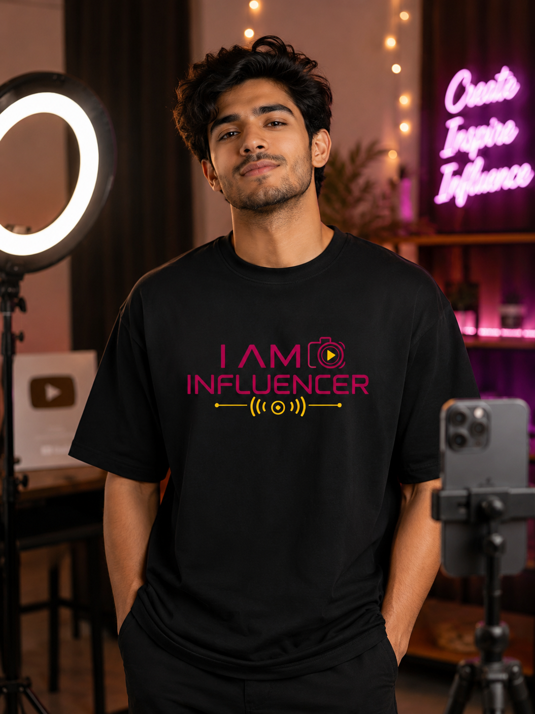 I Am Influencer Cotton Regular Tee| NERR Streetwear