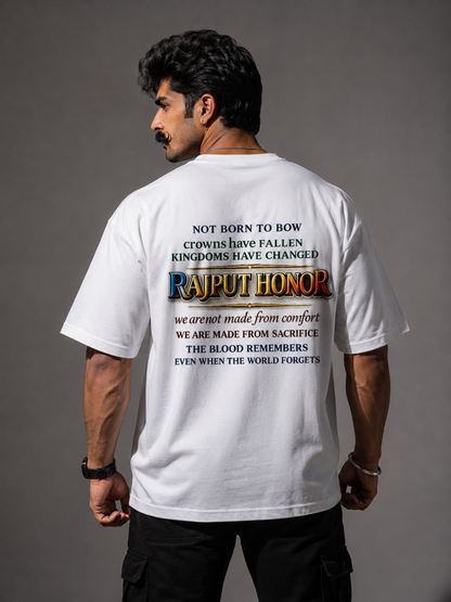 Front & Back Printed Rajput Honor Oversized T-Shirt