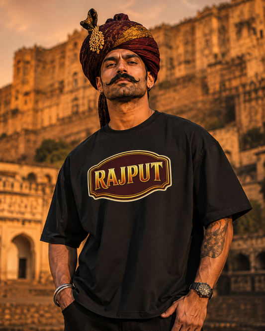 Rajput Pride Front & Back Print Tshirt | NERR Streetwear
