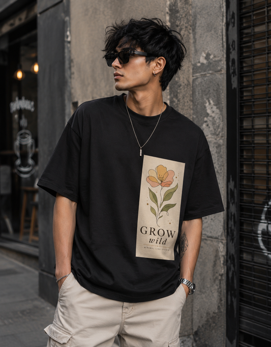 Grow Wild Floral Print Ombre Tshirt | Flower tee