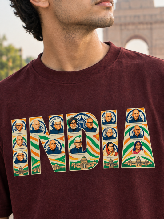 President Of India ( 1950 - Present) Graphic Oversized Tee