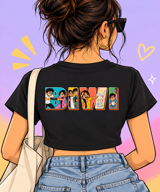 Biwi Printed Fitted Crop Top