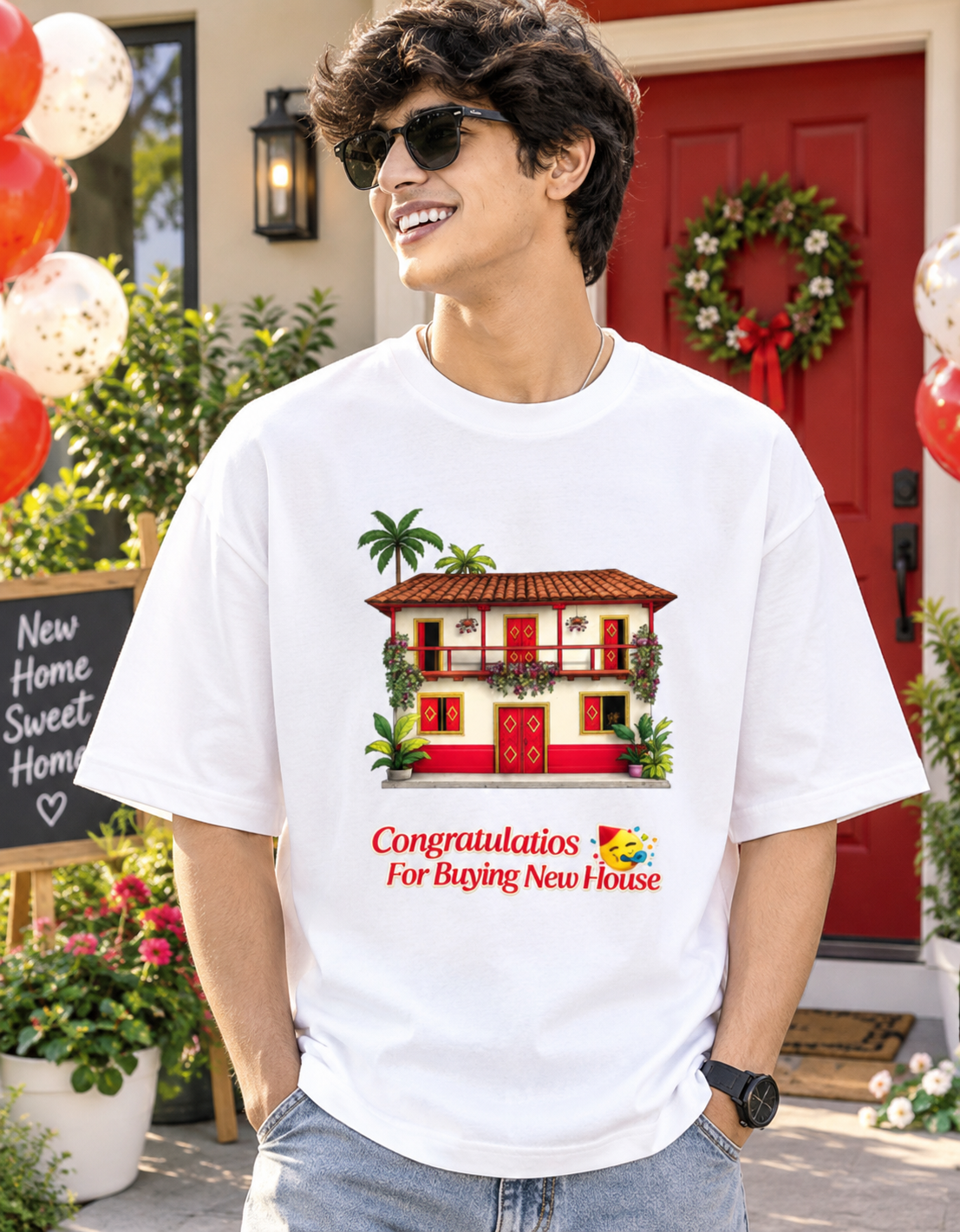 Congratulations For Buying New House Unisex Oversized Cotton T-Shirt