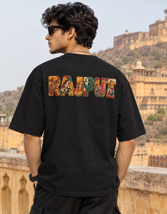 Rajput Printed ( no thread work) Oversized Tee