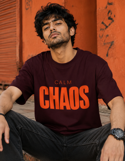 Calm Chaos Bold Contrast Typography Tee