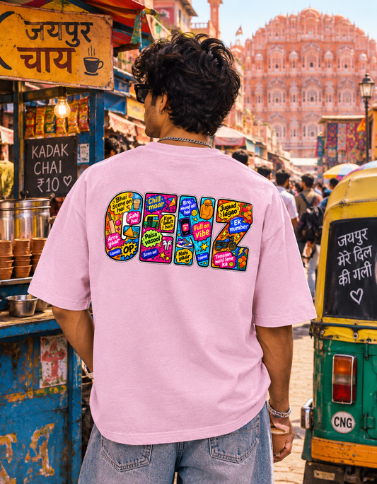 Genz Printed Oversized Streetwear